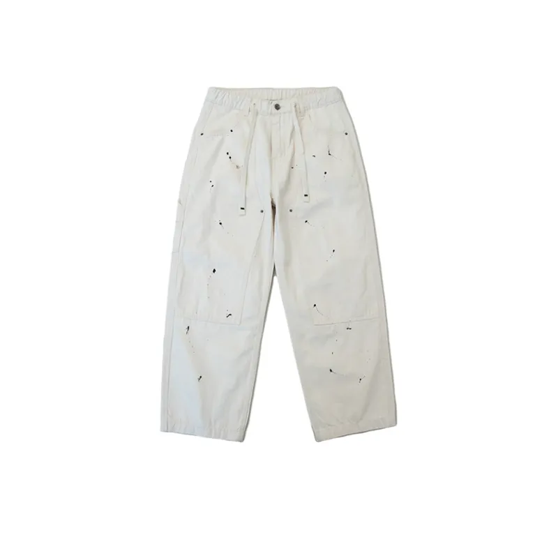 Paint Dot Dye Loose Logging Tooling Pants-0