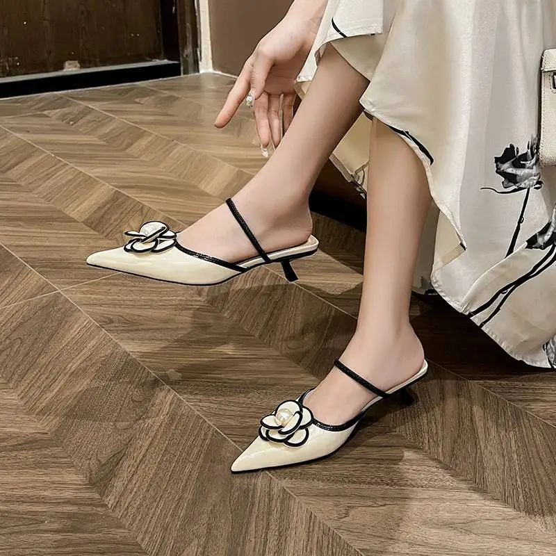 Retro Pearls Mules-1