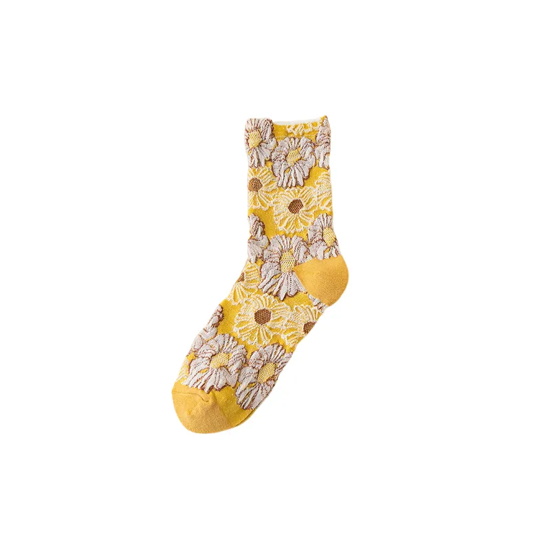 Cute Retro Cotton Mid Calf Sock-0