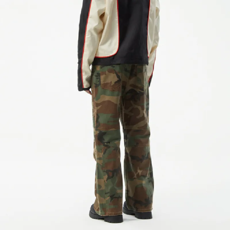 Casual Retro Straight Leg Jeans-3