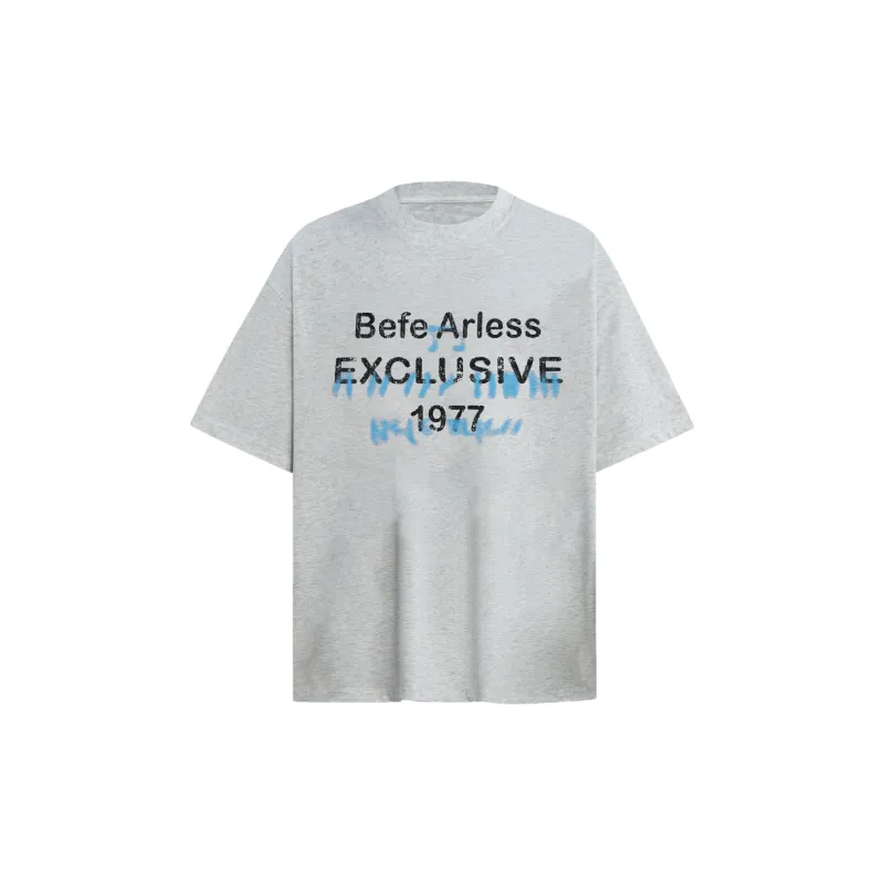 Retro Print 100% Cotton T Shirt-0