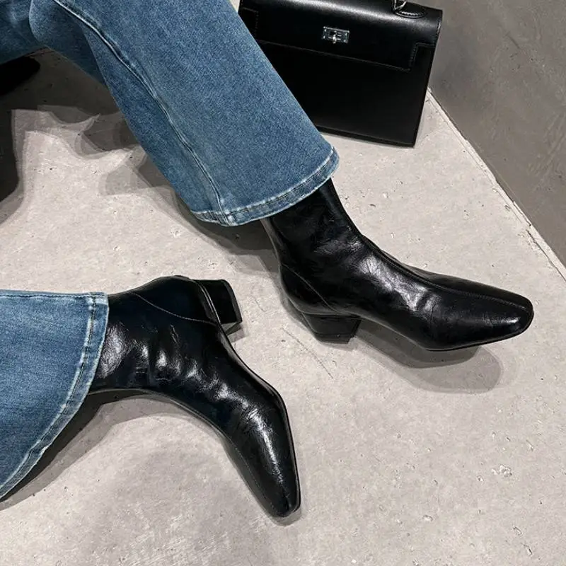 Simple Plain Ankle Boots-5