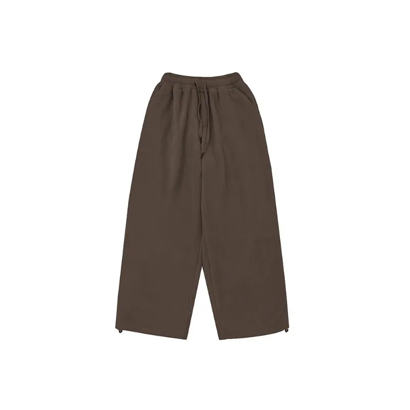Retro Plain Casual Pants-0