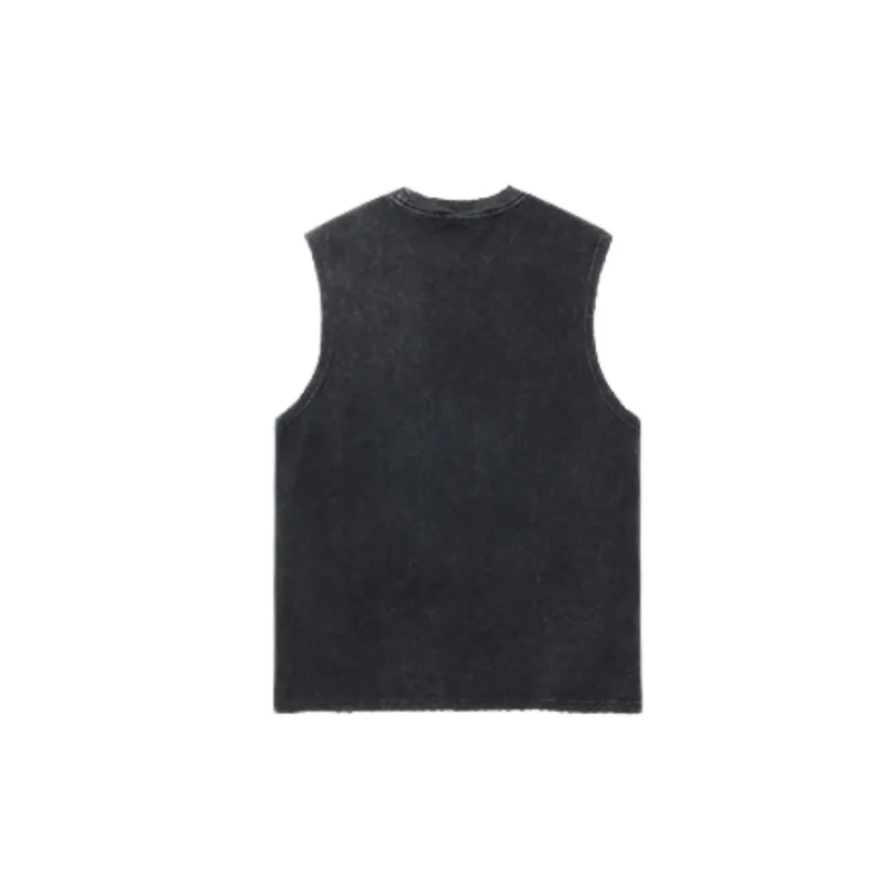 Retro Plain Cotton Vest-1