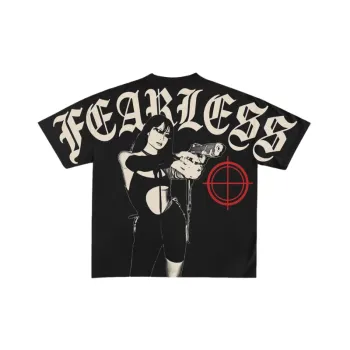 Back Print Hip Hop Round Neck T Shirt