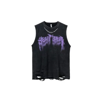 Trendy Retro Washed Sleeveless T Shirt