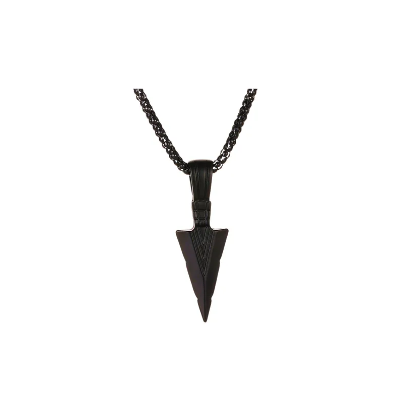 Retro Triangle Spearhead Necklace-4