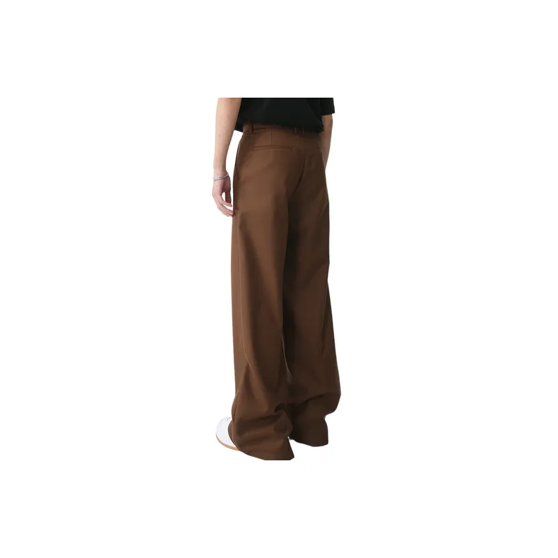 Casual Loose Polyester Suit Trousers-5