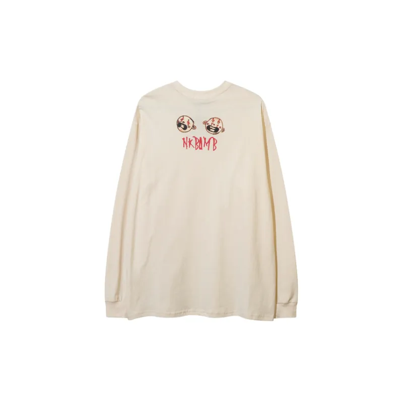 Fun Cartoon Anime Printing Long Sleeved T Shirt-1