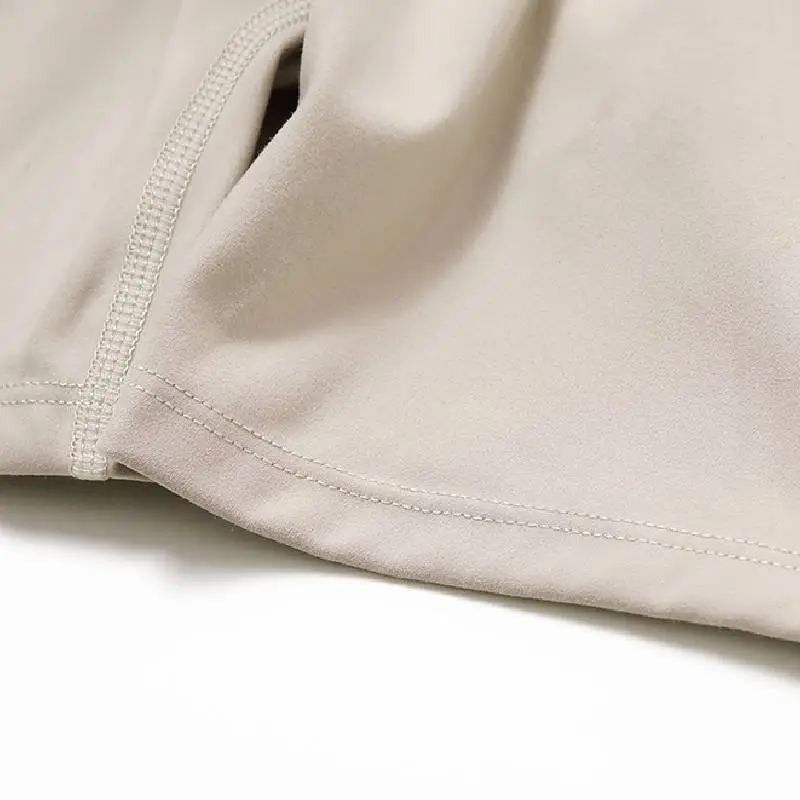 Plain Casual Sports Shorts Women-2