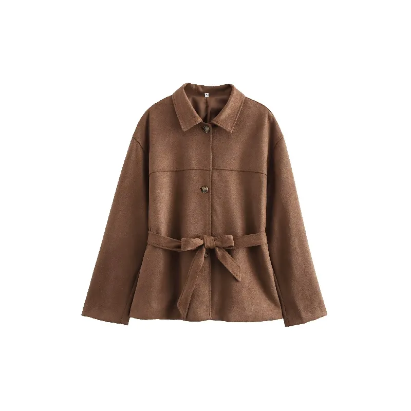 Cool Fashionable Faux Suede Jacket Women