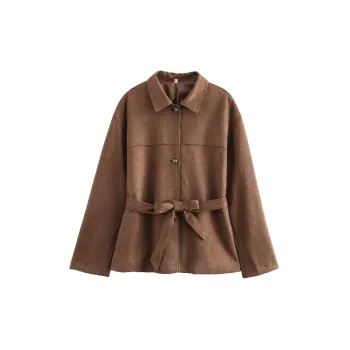 Cool Fashionable Faux Suede Jacket Women