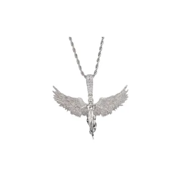 Retro Hip Hop Angel Wing Pendant