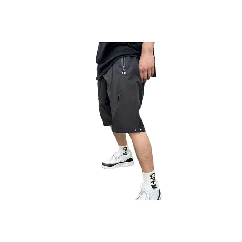 Functional Zipper Shorts with Loose Style-7