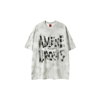 Letter Tie Dye 100% Cotton T Shirt