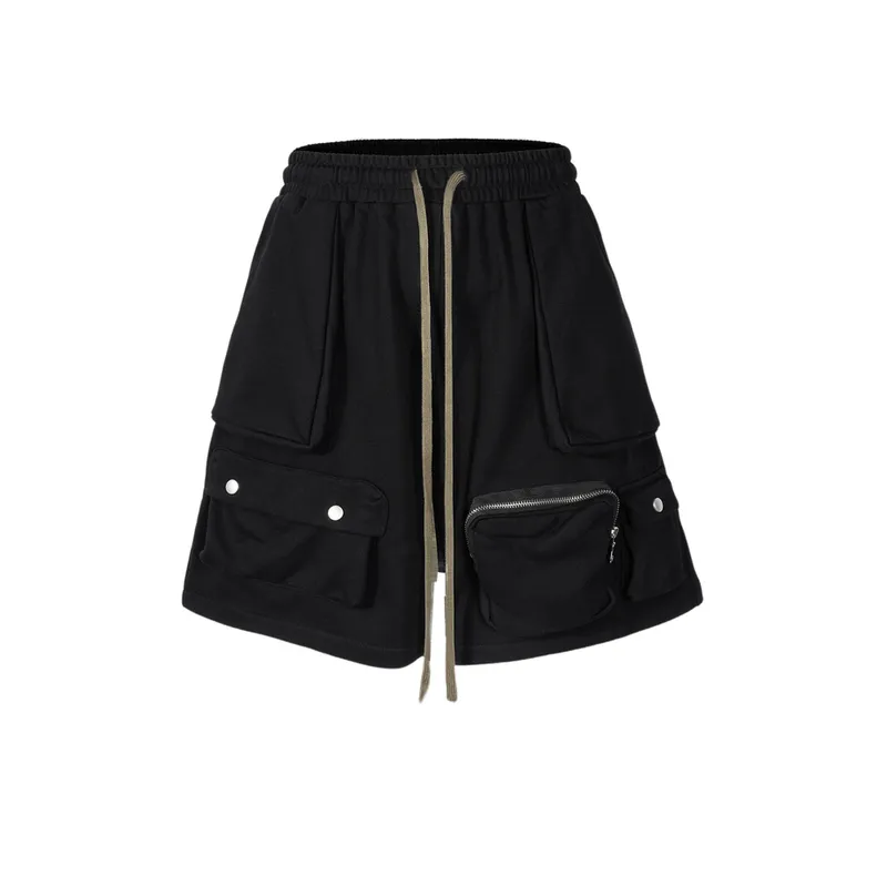 Terry Elastic Waist Cannon Shorts-0
