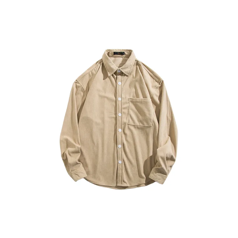 Loose Casual Corduroy Shirt-4