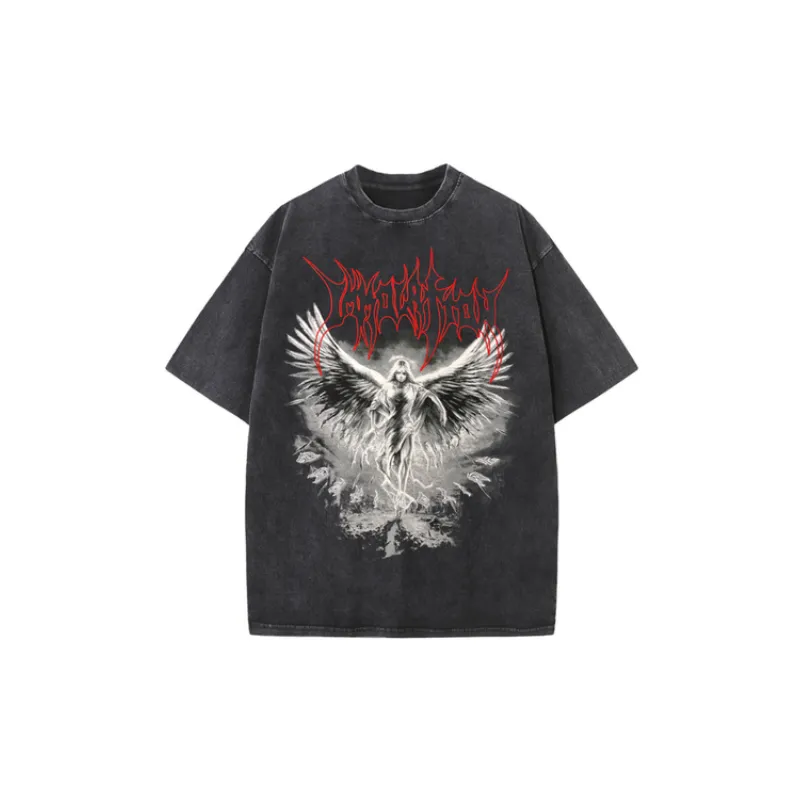 Pure Cotton Washed Loose T shirt-0