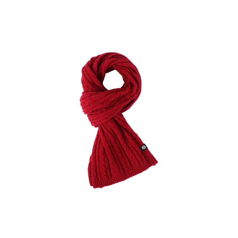Retro Plain Knit Scarf-3