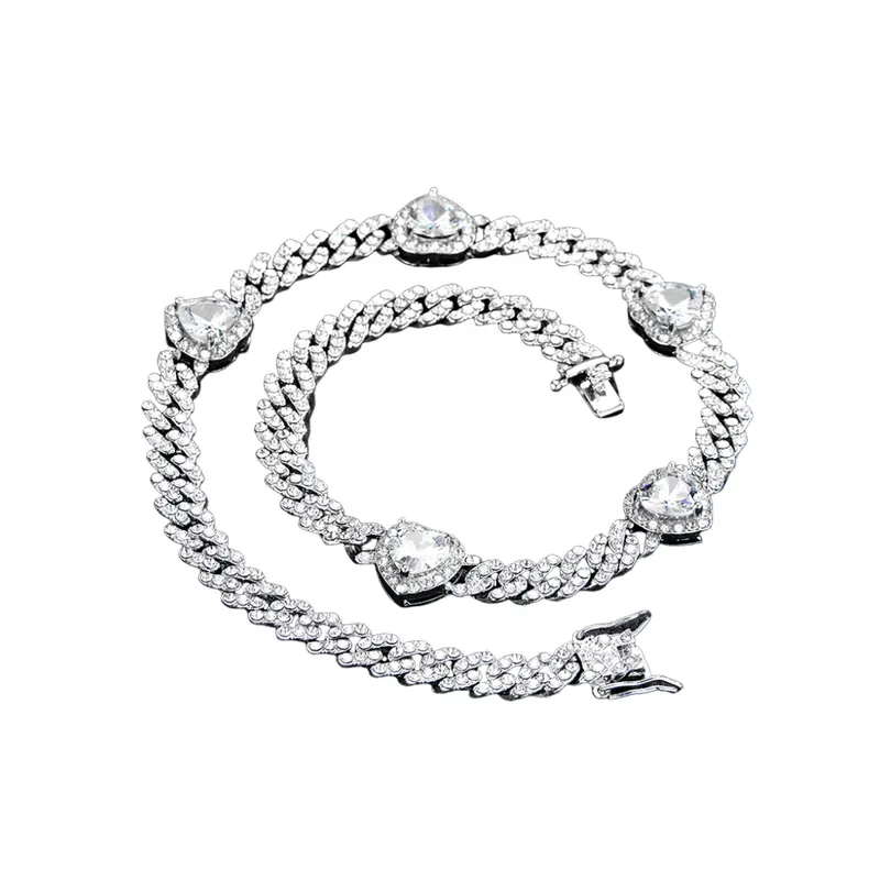 Zircon Cuban Chain Necklace-3