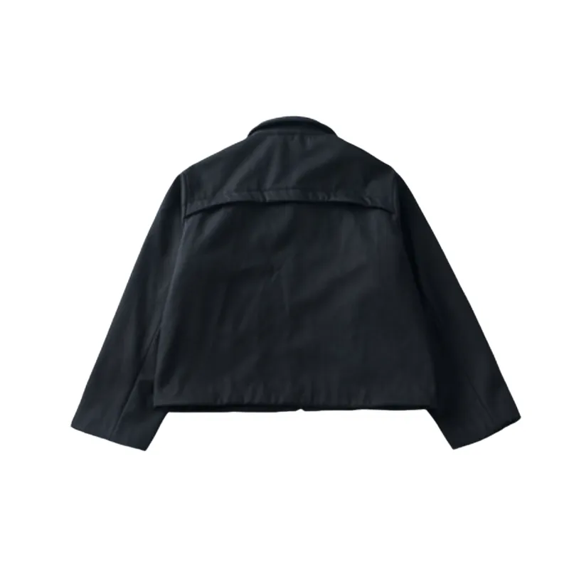Casual Fashionable Loose Cotton Blended Fabric Jacket-5