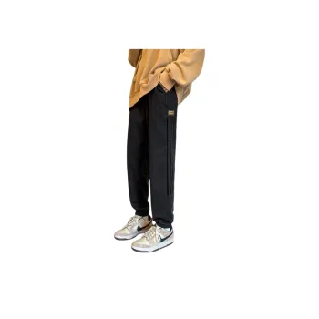 Striped Stitching Denim Pants