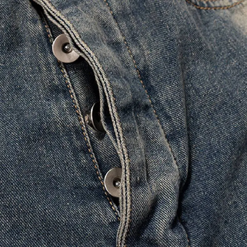Fashionable Contrasting Color Jeans-3