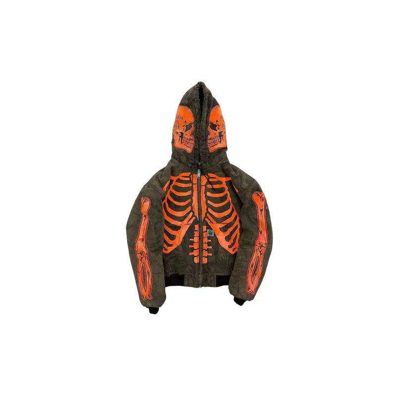 Fashionable Print Zipper Sweatshirt-2