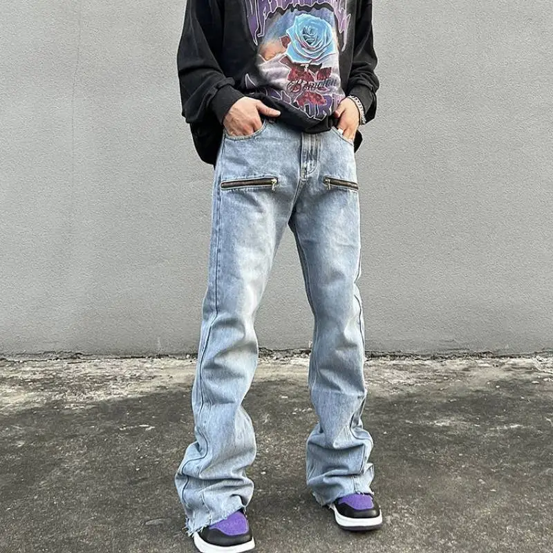 Casual Zipper Jeans-1