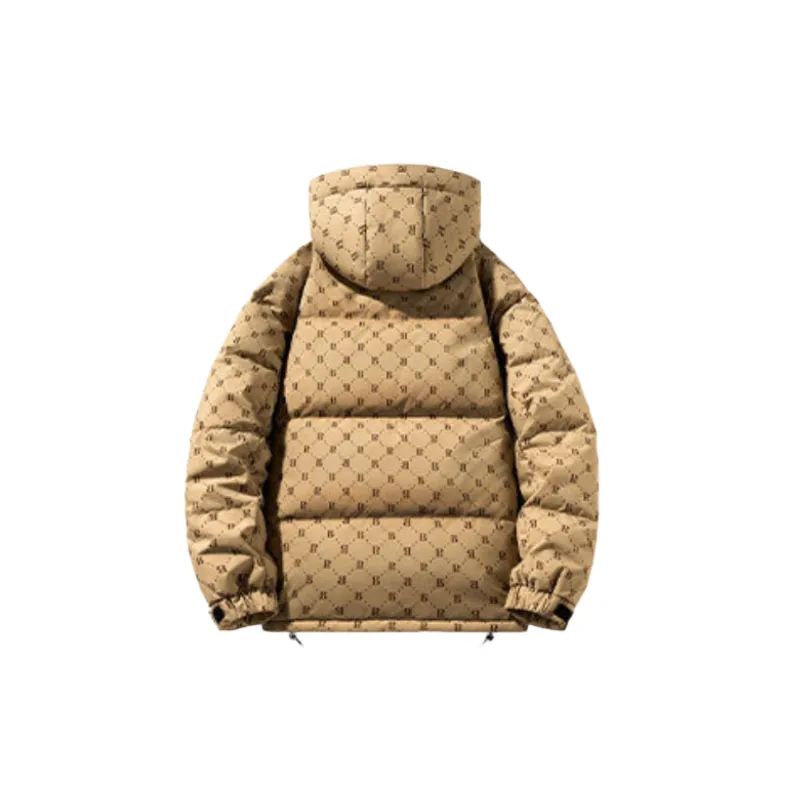 Fashionable Simple White Duck Down Jacket-7