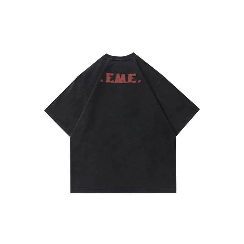 Retro Washed Half Sleeved T Shirt-1