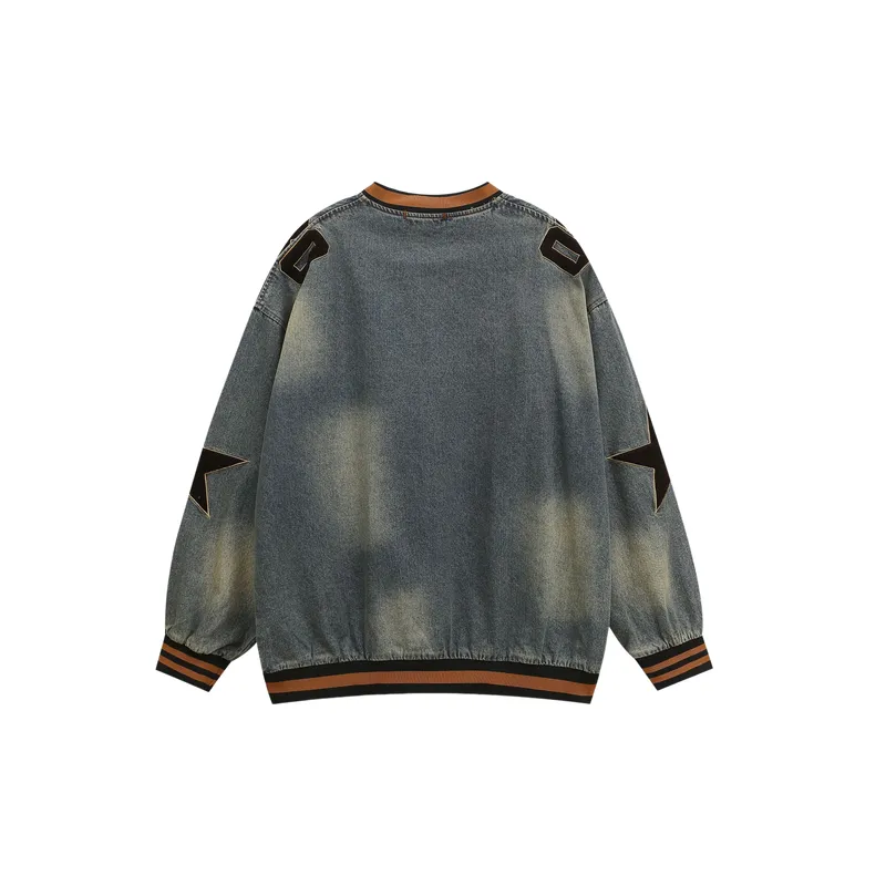 Retro Embroidered Cotton Sweatshirt-1