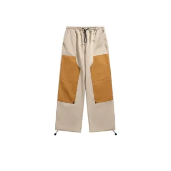 Waist Drawstring Outdoor Colorblock Loose Wide Leg Pants