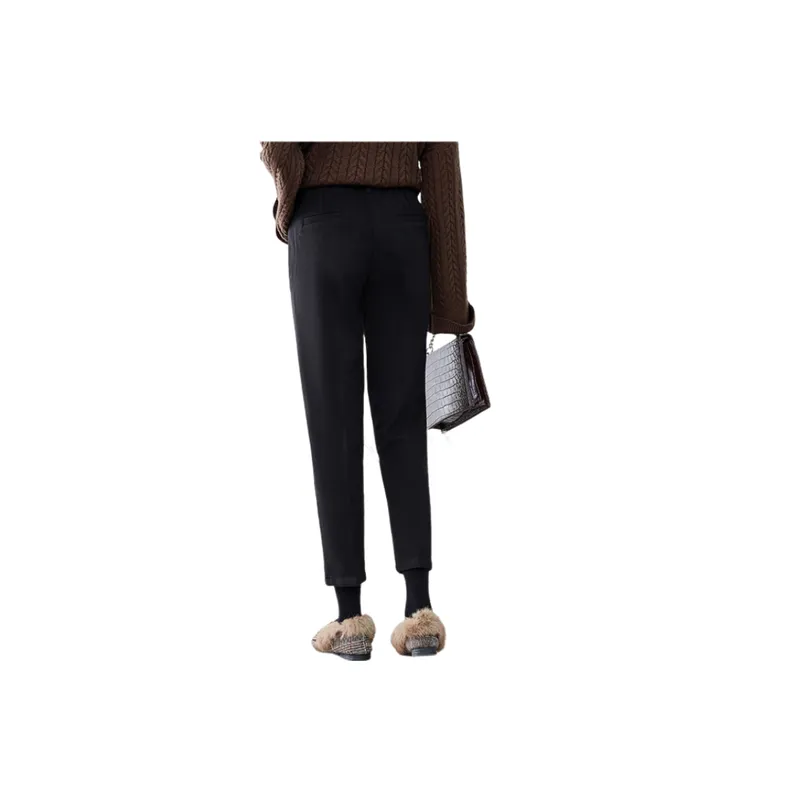 Simple Maximum Comfort Cotton Suit Trousers Women-3
