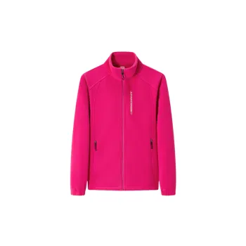 Fashionable Plain Polar Fleece Quilted Jacket Women