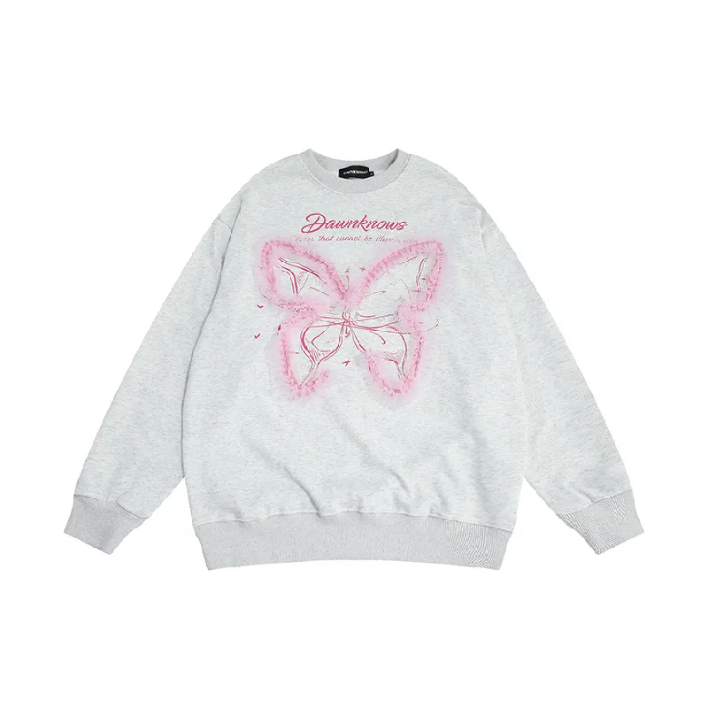Funky Butterfly Loose Sweatshirt-3