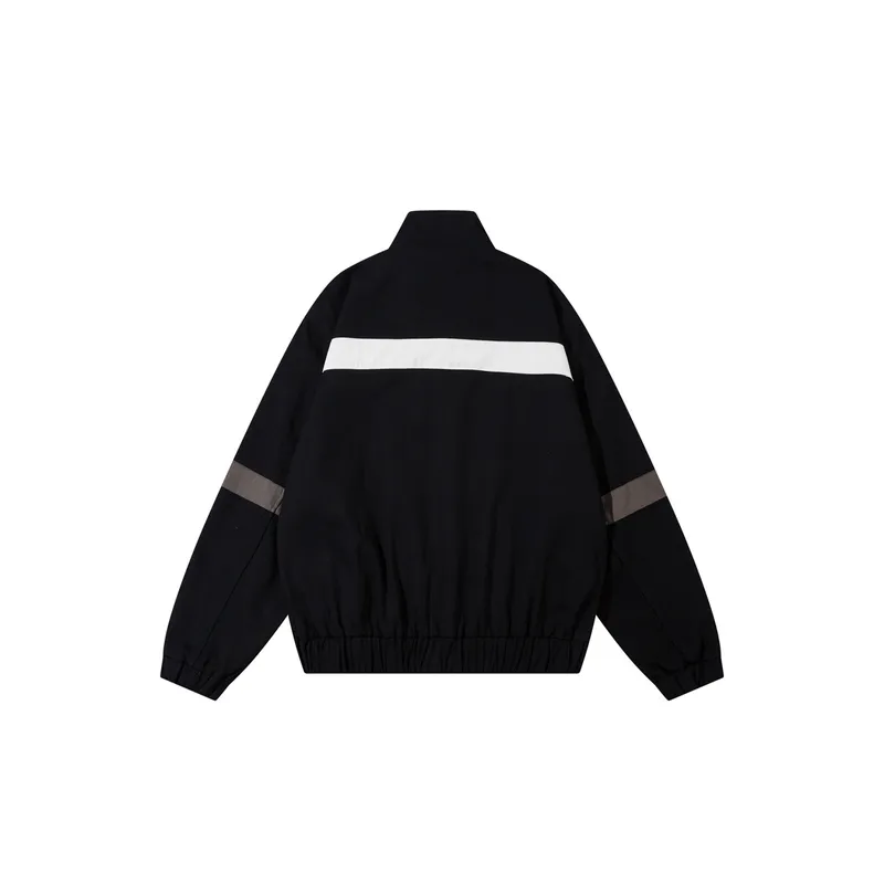 Contrast Color Stitching Multi Pocket Workwear Coach Jacket-5