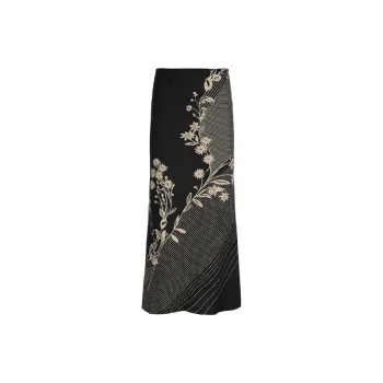 Retro Ditsy Flora Casual Long Skirt Women