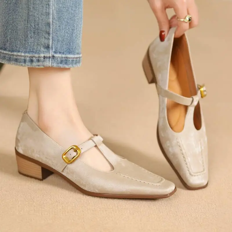 Retro Casual Mary Jane Shoes-4
