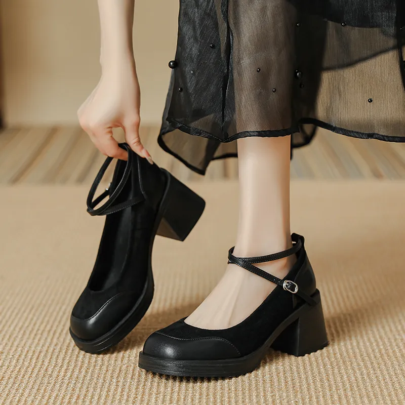 Retro Simple Mary Jane Shoes-3