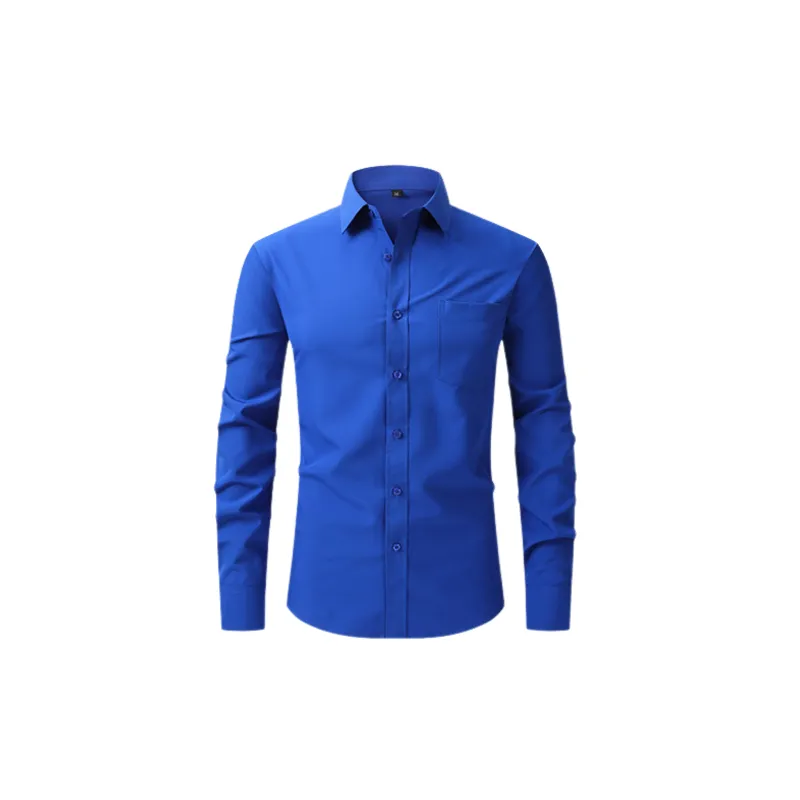 Simple Business Blended Synthetic Fabrics Shirt-8