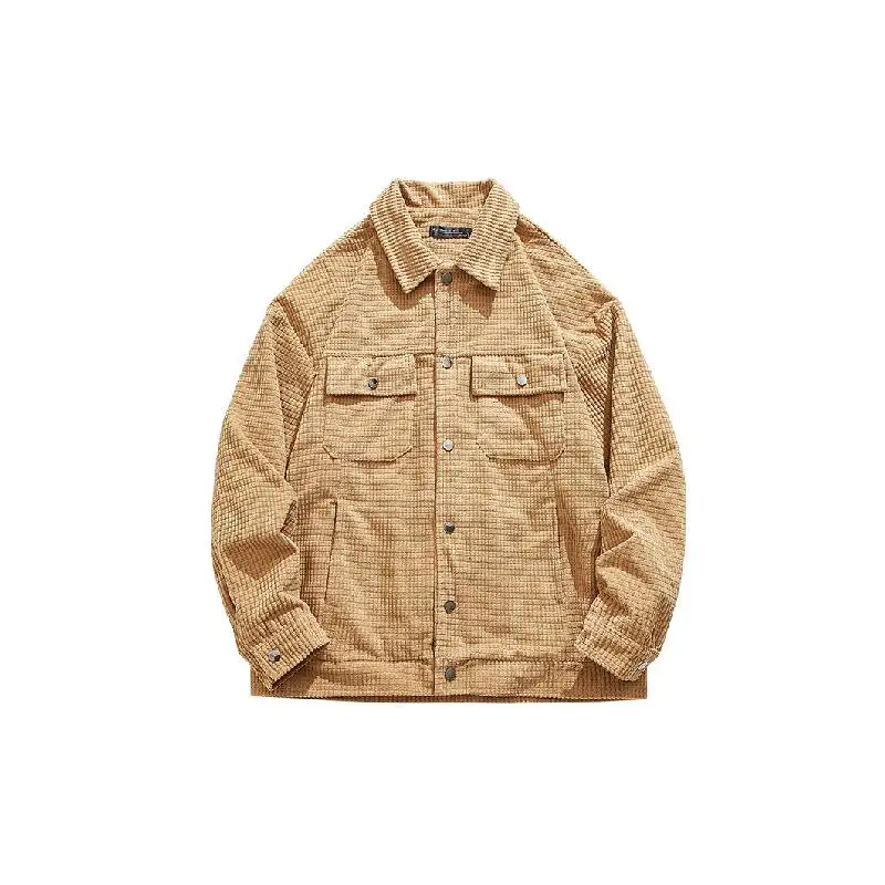 Retro Plain Corduroy Jacket-0