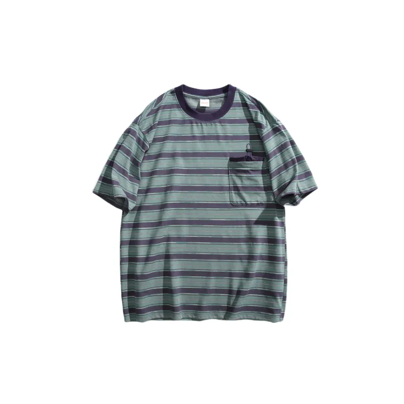 Retro Loose Cotton Blended Fabric T Shirt-2