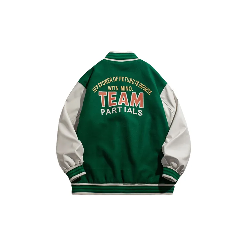 New Loose Casual Stitching Baseball Suit-7