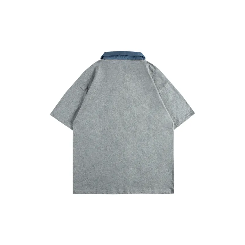 Trendy Loose Embroidery Polo Shirt-3