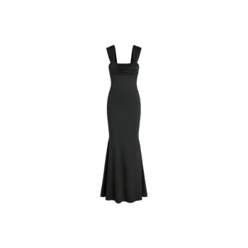 Sexy Plain Knitted Fabric Dress Women