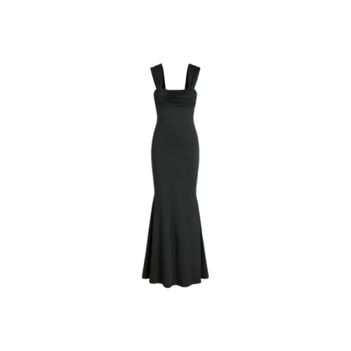 Sexy Plain Knitted Fabric Dress Women