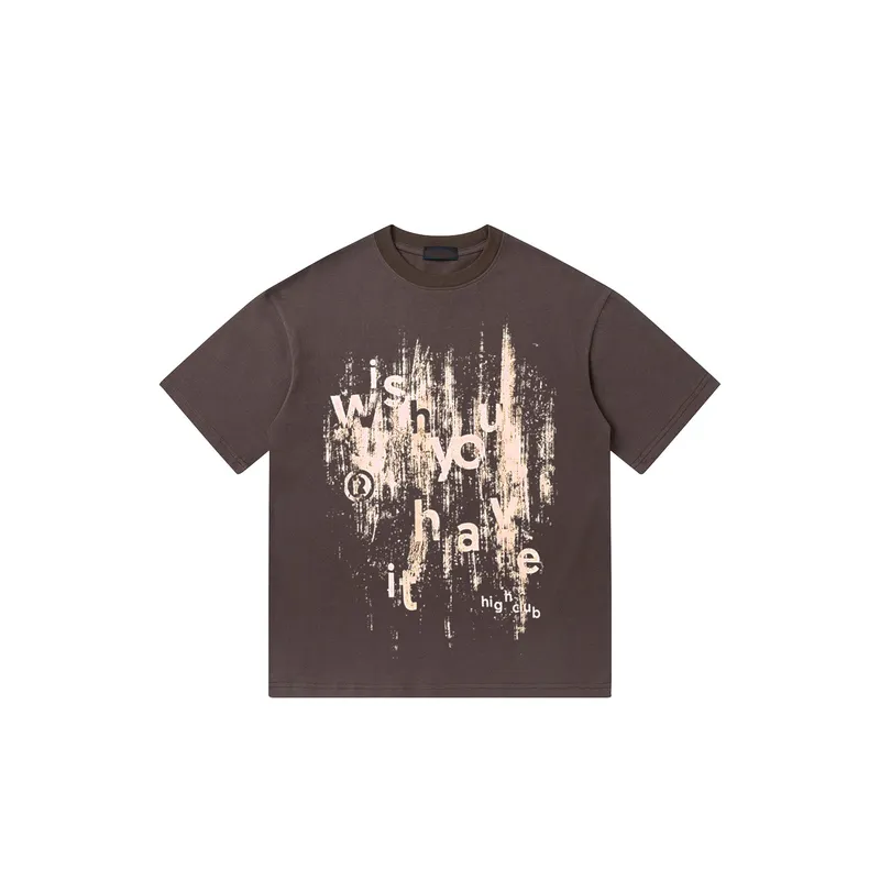 Ink Splashed Cotton T Shirt-0