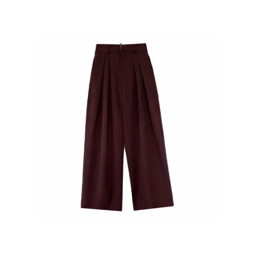 Casual Plain Suit Trousers Women