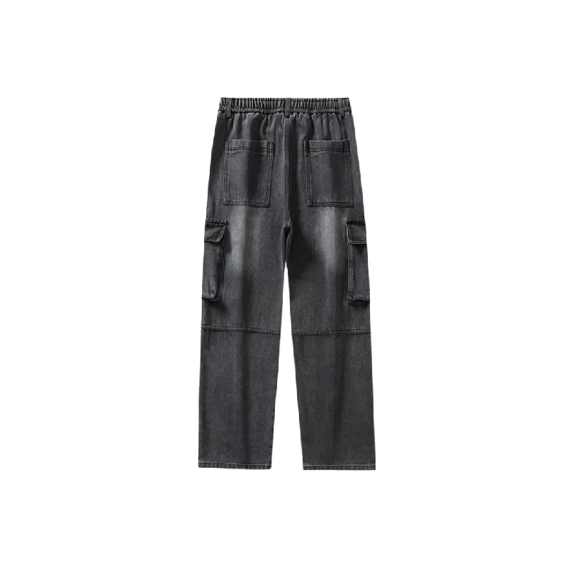 Funky Loose Denim Cargo Pants-15